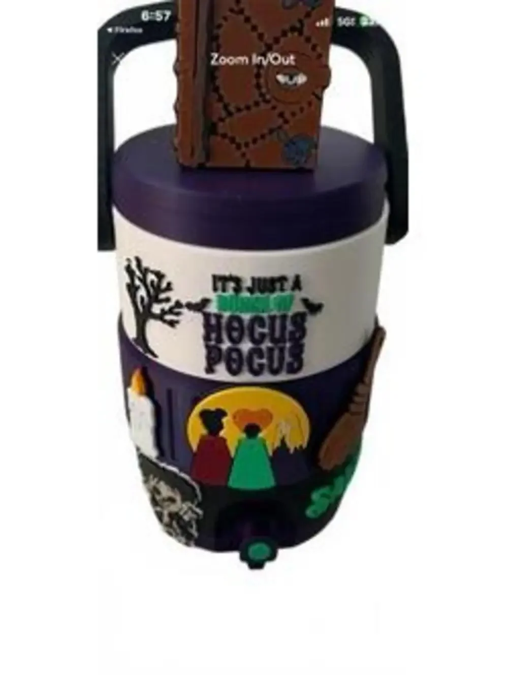 Hocus Pocus Themed Insulated Drink Dispenser with Handle and Spigot-3D Printed